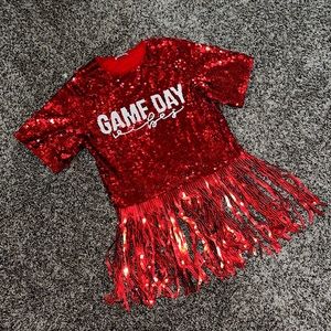 This is a sequin game day shirt from why dress size small
